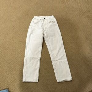 Cotton in stretch straight leg white jeans